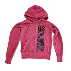 Victoria Secret PINK - Pink Full Zip Hoodie Women's Size Medium